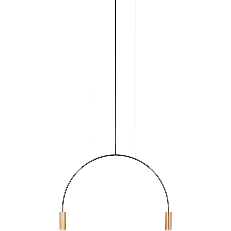 Volta T-3535-W Pendant, Black / Satin Gold / Black