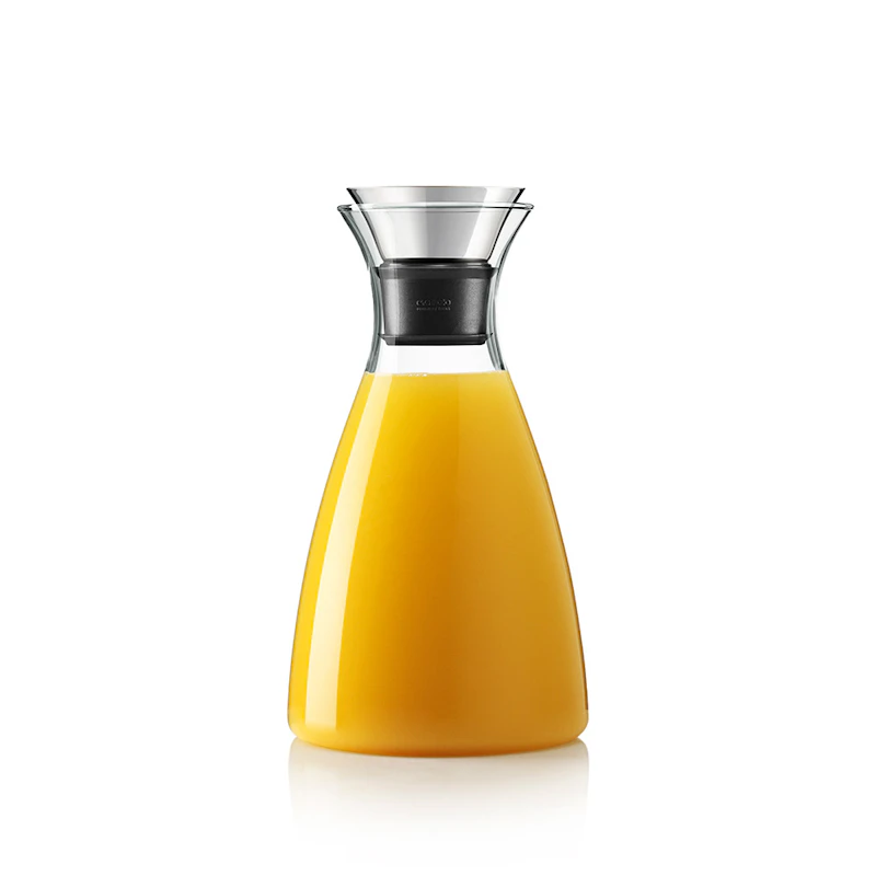 EVA SOLO Glass Carafe 1.3 Liter - 100% Drip-Free Pouring, Tight Seal Lid
