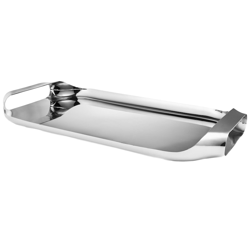 Serving Tray 25x43 cm, Polished Steel