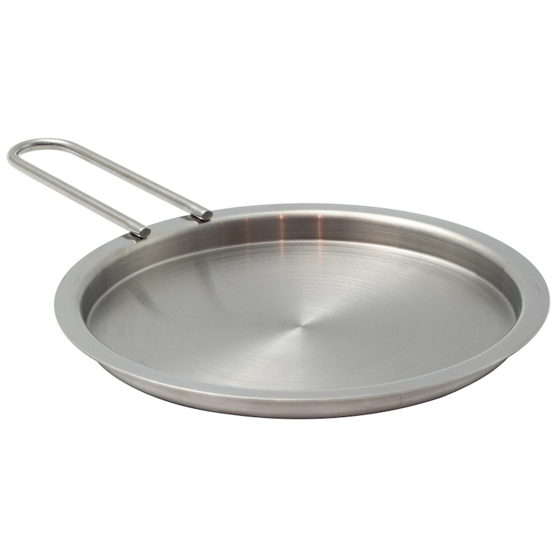 Lid With Handle Brushed Steel, 16 cm