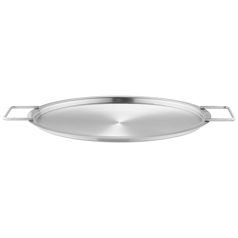 Lid With 2 Handles Brushed Steel, 28 cm