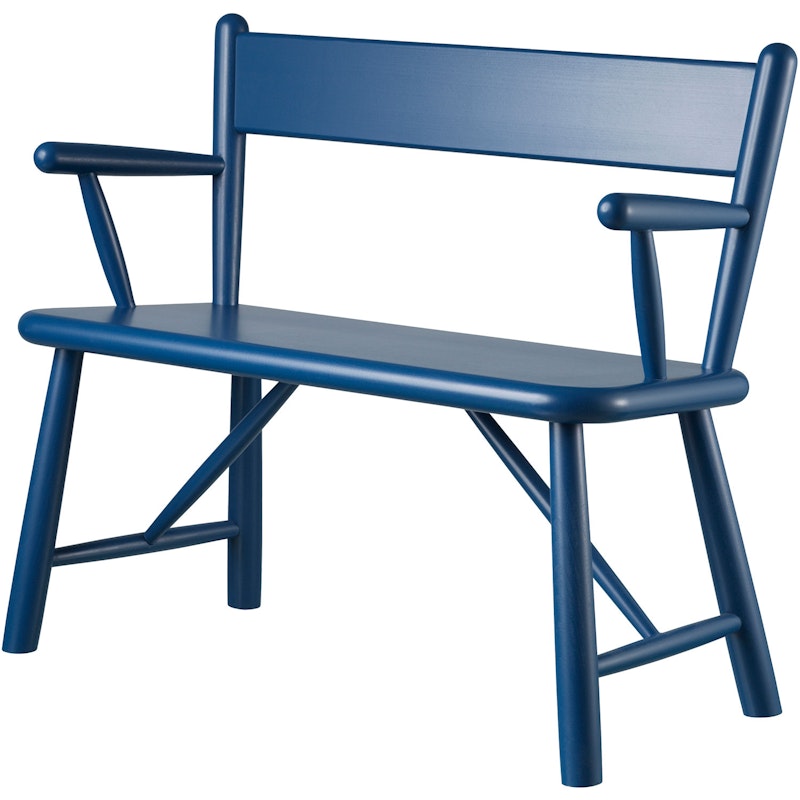 P11 Bench 70 cm, Beech / Blue