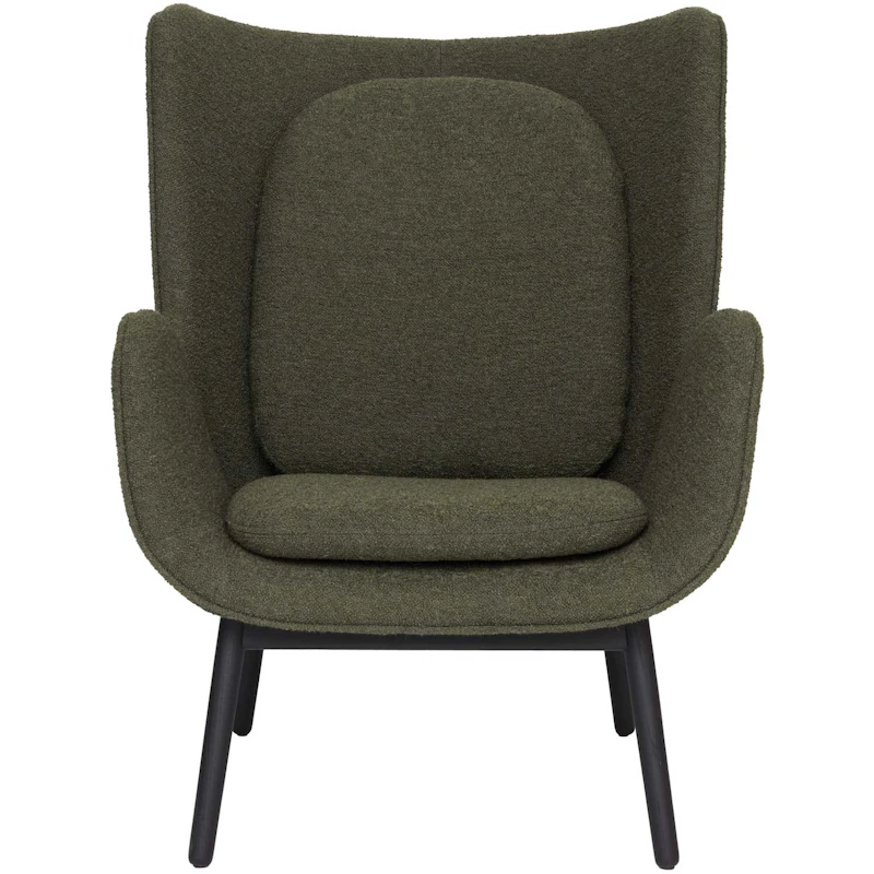 Enclose Armchair, Legs Black Stained Oak / Fabric Barnum Pine