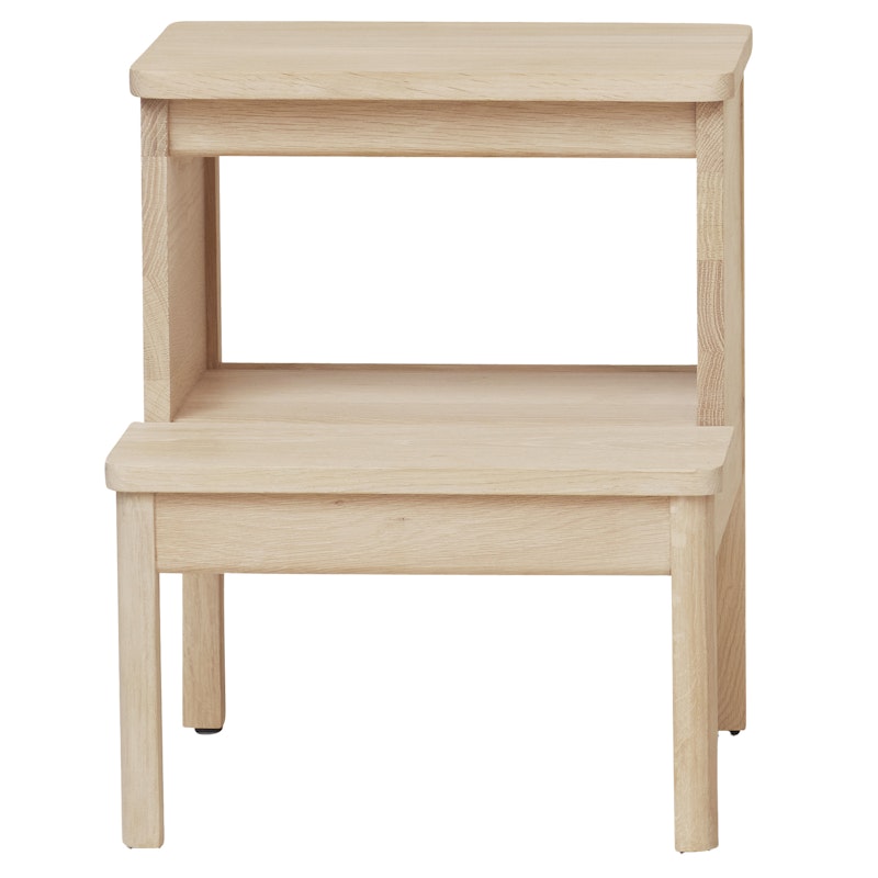 A Line Step Stool, White Oiled Oak