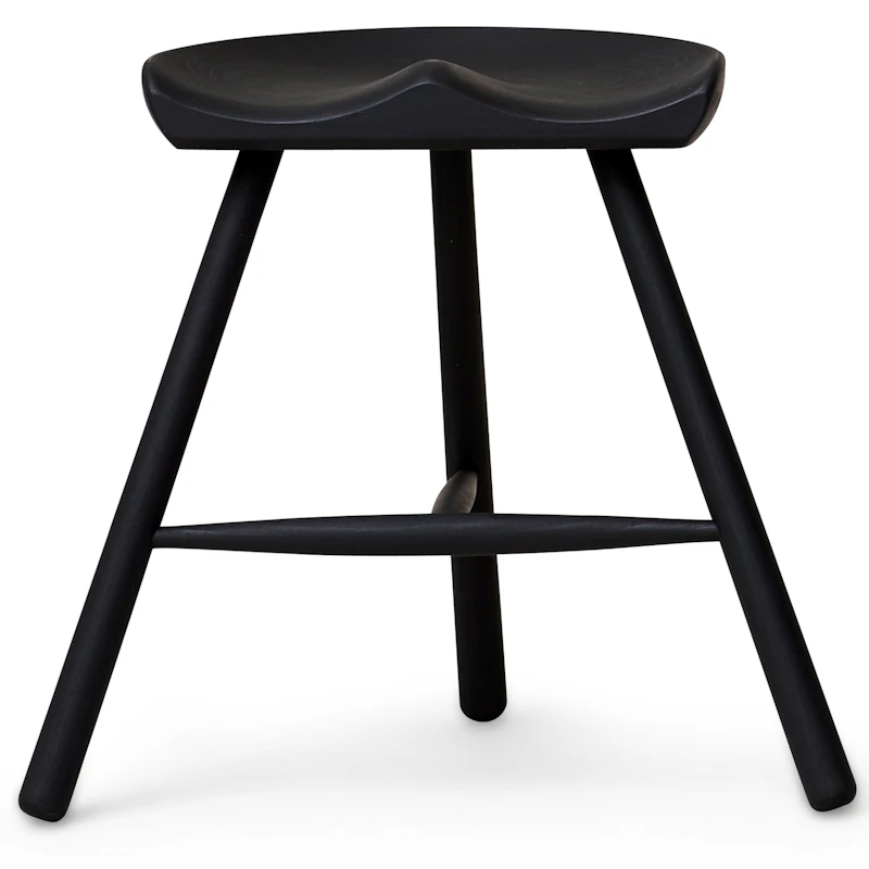 Shoemaker Chair No. 49 Stool, Black stained Beech