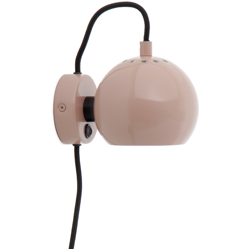 Ball Magnet Wall Lamp, Glossy Nude