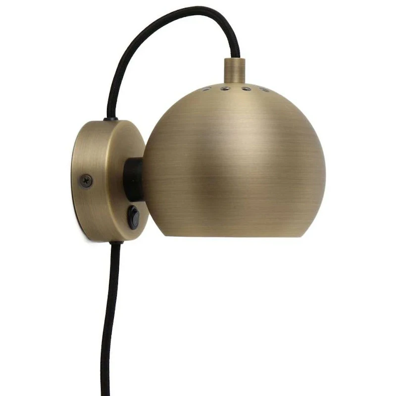 Ball Magnet Wall Lamp, Matt Antique Brass