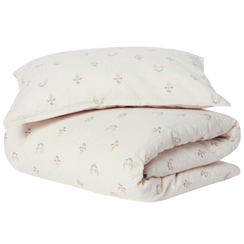 La Fraise Seersucker Bed Set Junior, 100x140 + 40x60 cm