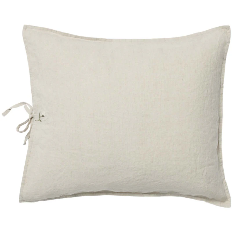 Embroidered Linen Pillowcase, 50x60 cm