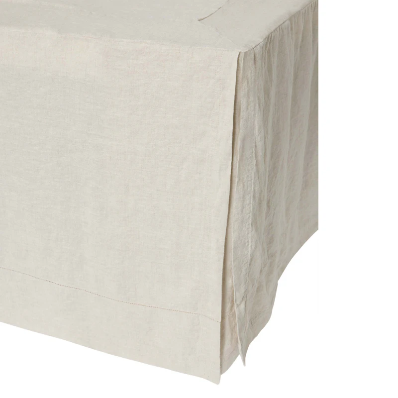 Linen Bed Skirt, 90x200 cm