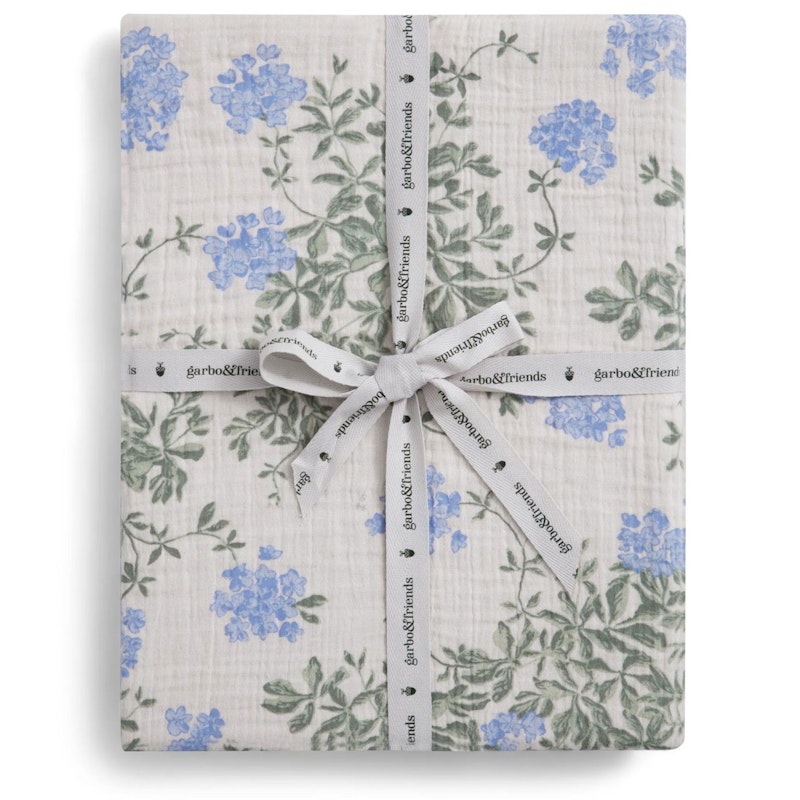 Plumbago Fitted Sheet Blue, 140x200 cm