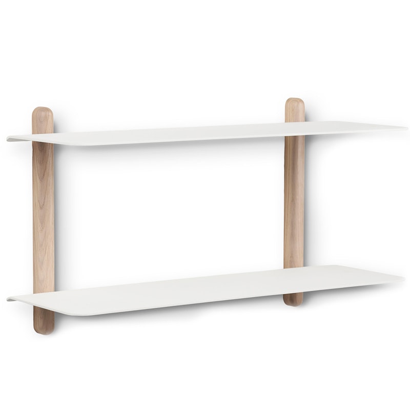 Nivo Large F Wall Shelf, White / Oak