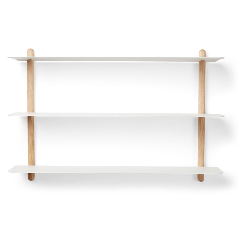 Nivo Wall Shelf A, Light Oak / White
