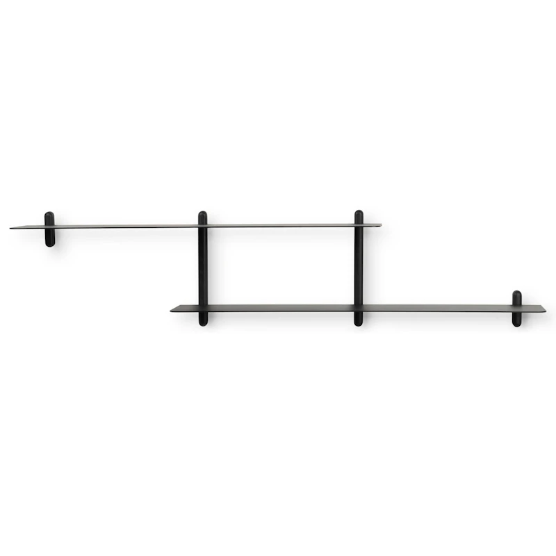 Nivo Wall Shelf H, Black Ash / Black