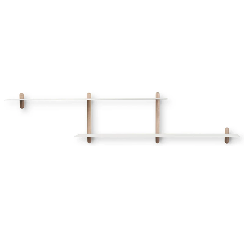 Nivo Wall Shelf H, Light Oak / White
