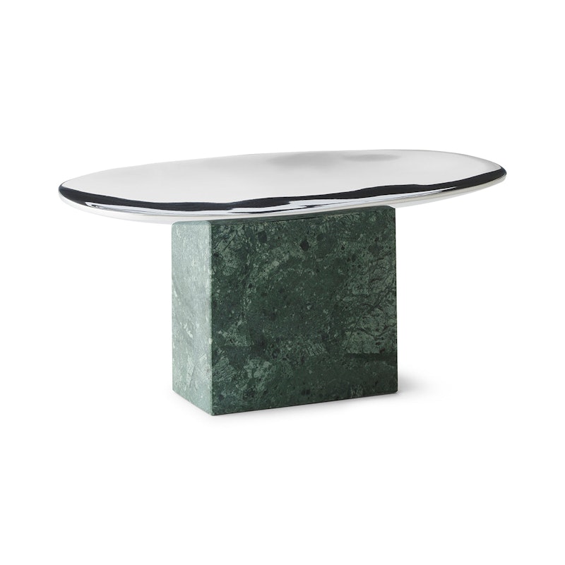 Sapoto Tray 15x25 cm, Green/Silver