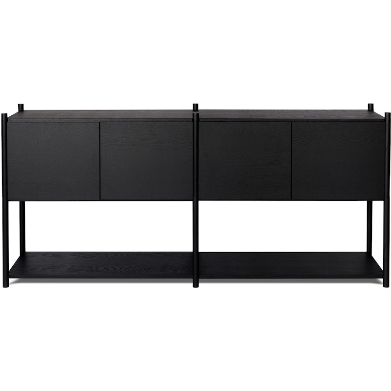 Sceene H Bookcase, Made of black oak, Black