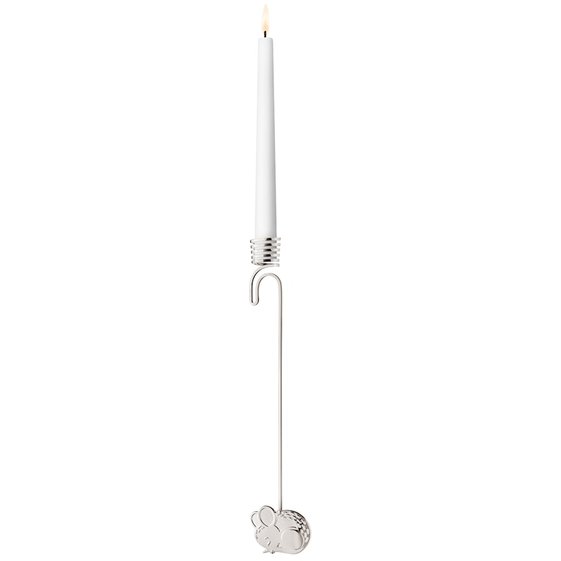 Hanging Candle Holder Mouse, Palladium Plated