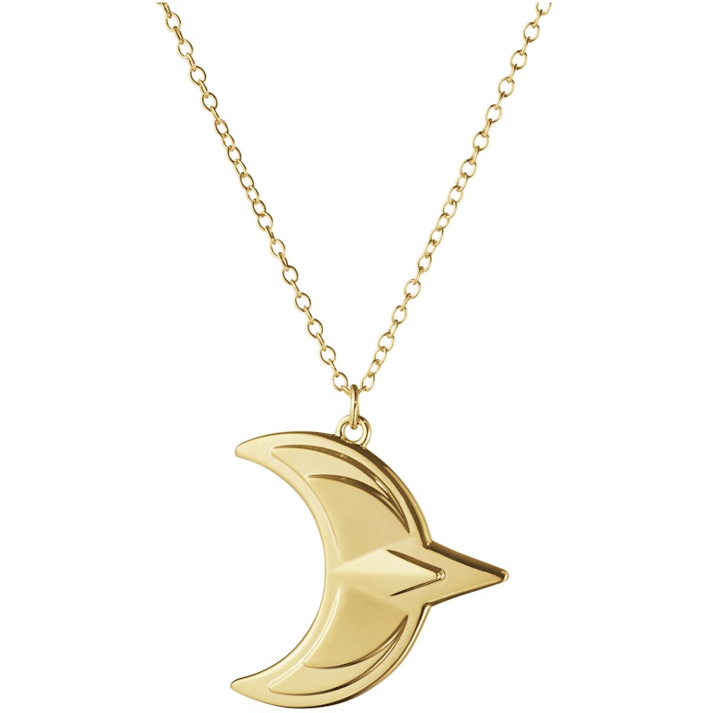 Moon Christmas Decoration, Gold Plated