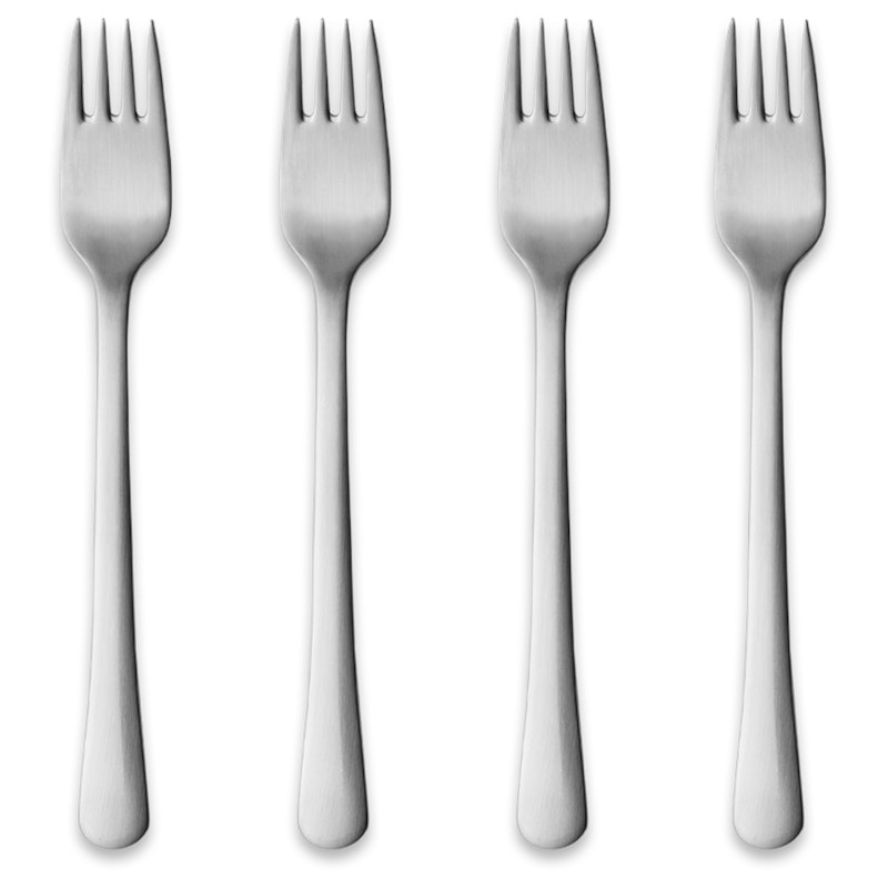 Copenhagen Cake Fork 4-pack, Stainless Steel