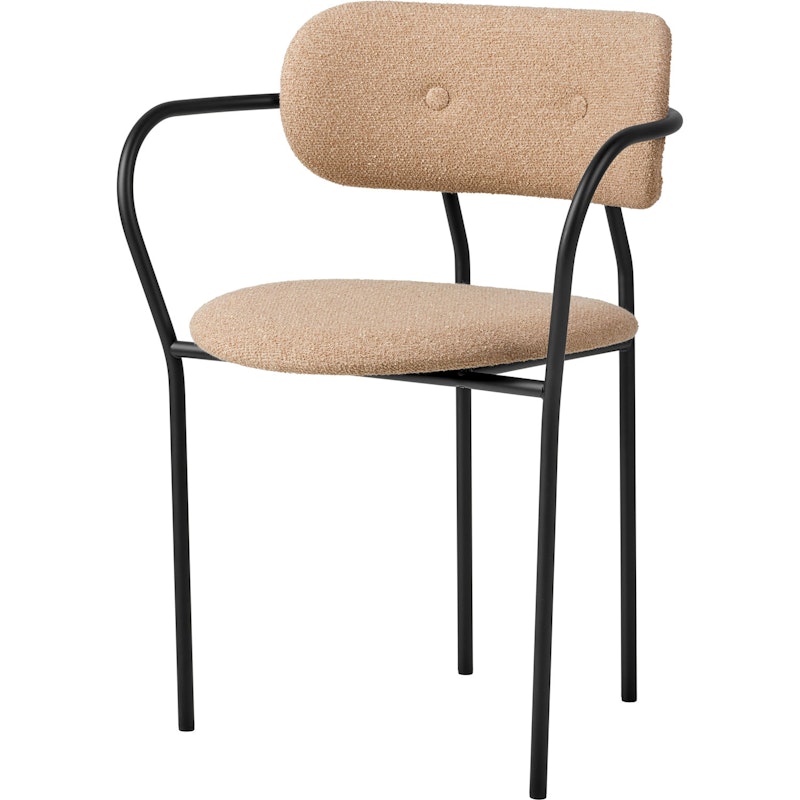 Coco Dining Chair Upholstered With Armrest, Around Bouclé 004