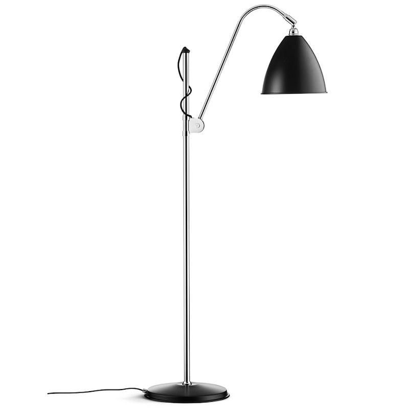 Bestlite BL3 M Floor Lamp, Chrome/Black Semi Matt