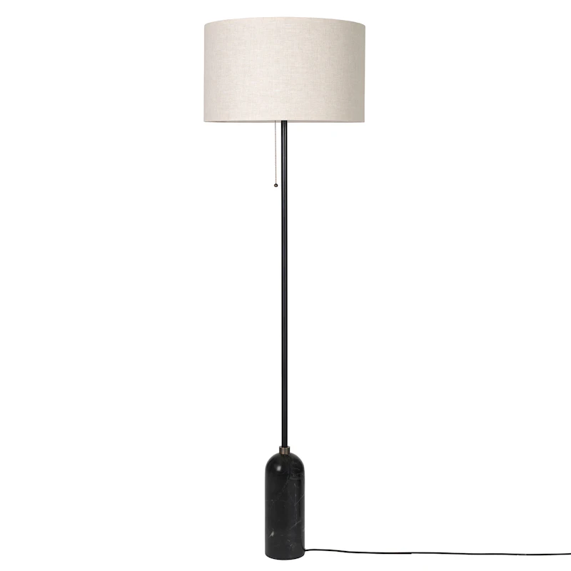 Gravity Floor Lamp, Black Marble / Canvas