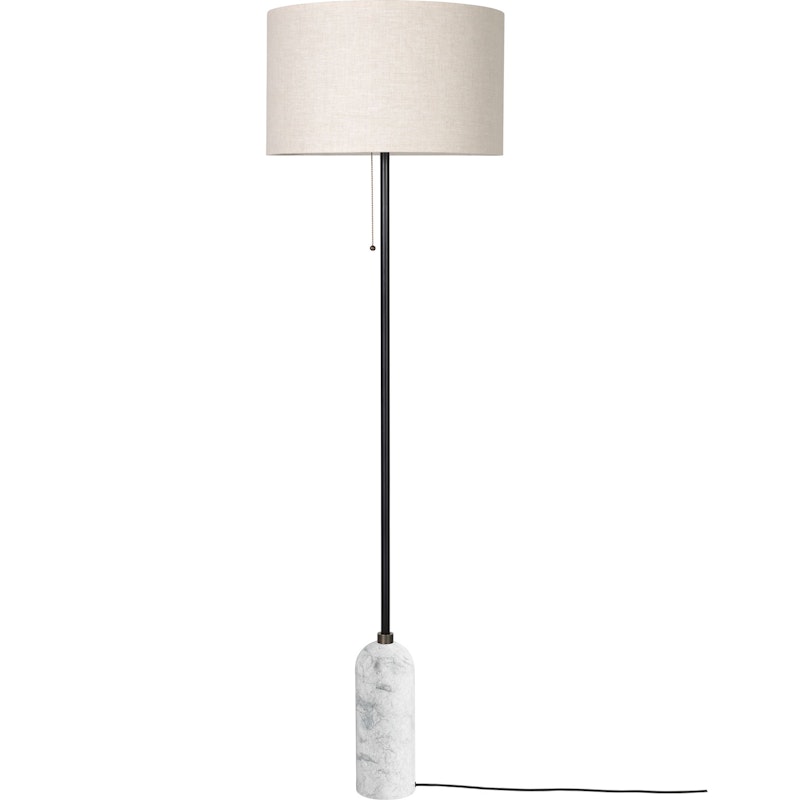 Gravity Floor Lamp, White Marble / Canvas