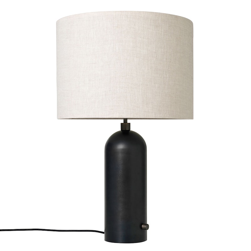 Gravity Table Lamp Large, Black Steel / Canvas