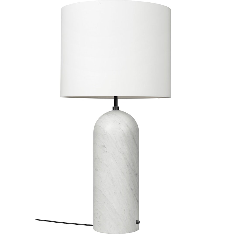 Gravity XL Floor Lamp Low, White Marble / White