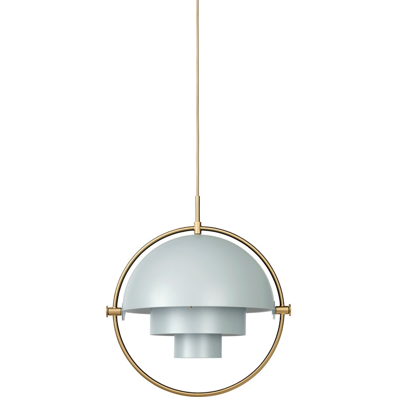 Multi-Lite Pendant 36 cm, Brass / Sea Grey Semi-matte