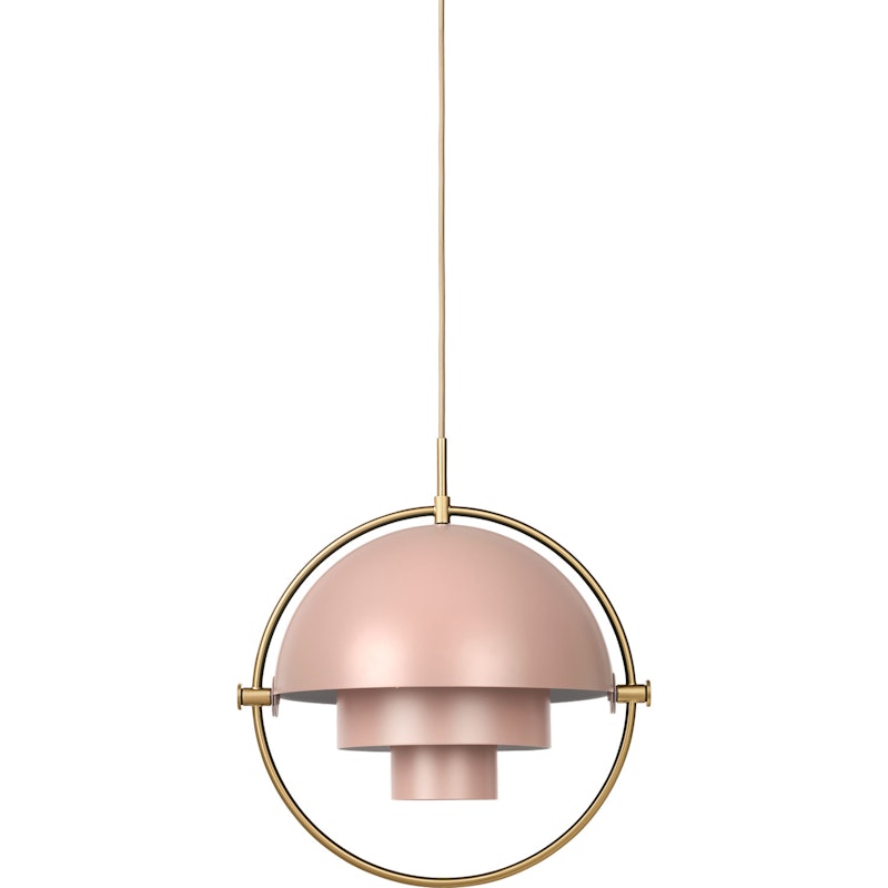 Multi-Lite Pendant 36 cm, Brass / Rose Dust Semi-matte