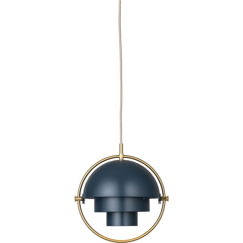 Multi-Lite Pendant 36 cm, Brass / Midnight Blue