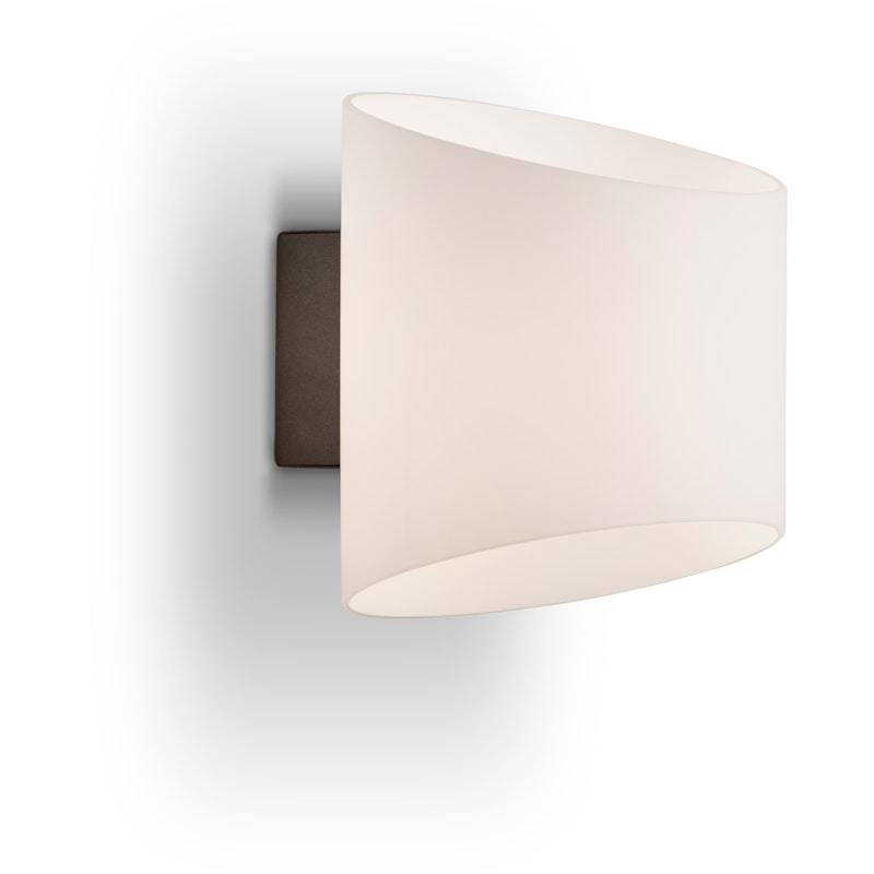 Evoke Wall Lamp Oval, Anthracite / Opal Glass