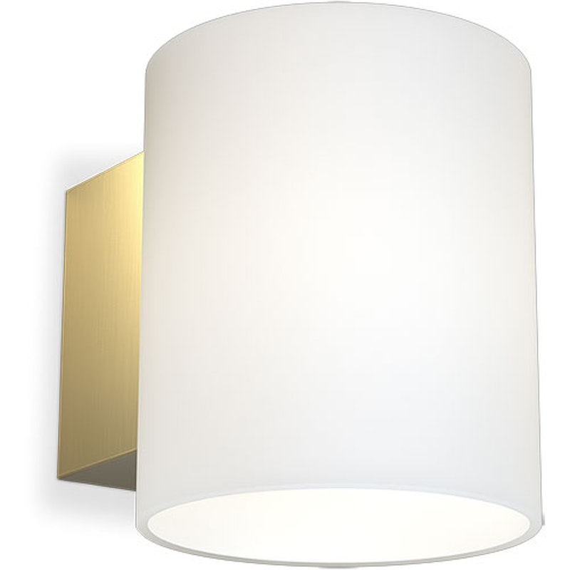 Evoke Wall Lamp 120 mm, Satin Brass / Opal Glass