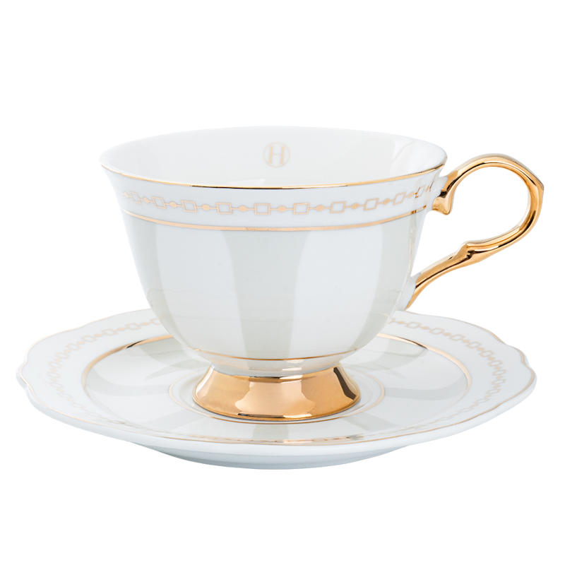 Anima Cup With Saucer, Greige