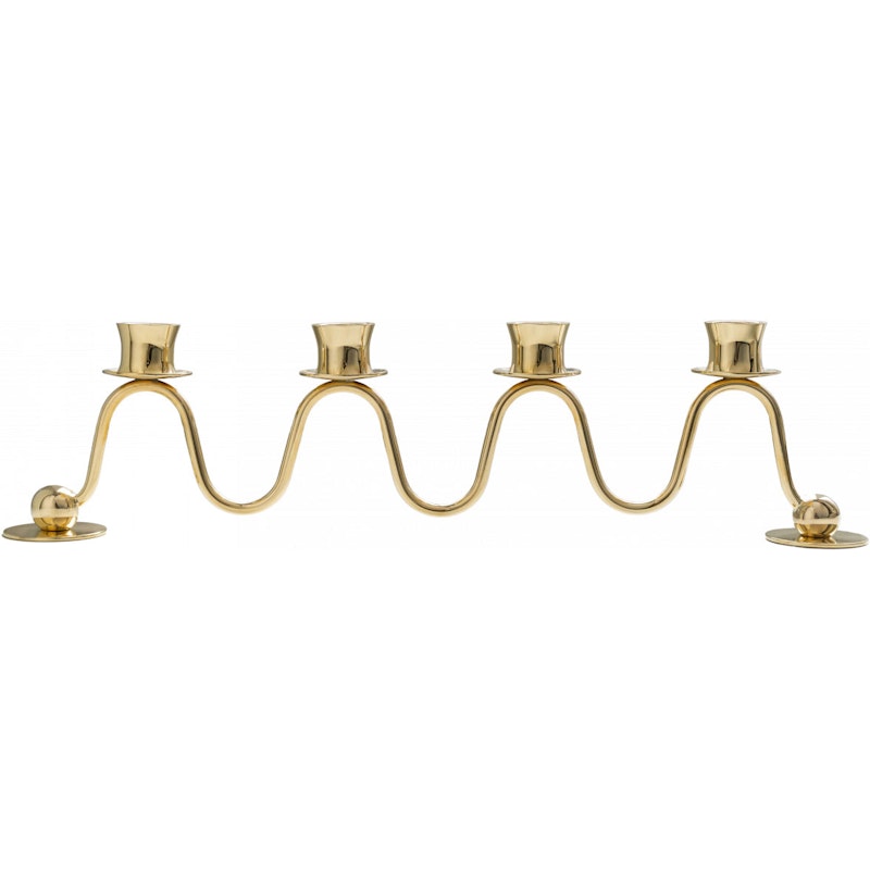 Lignano Sabbiadoro 4 Candle Holder Brass, 355 mm