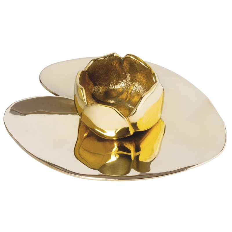 Ninfea Piccola Candle Holder, Brass