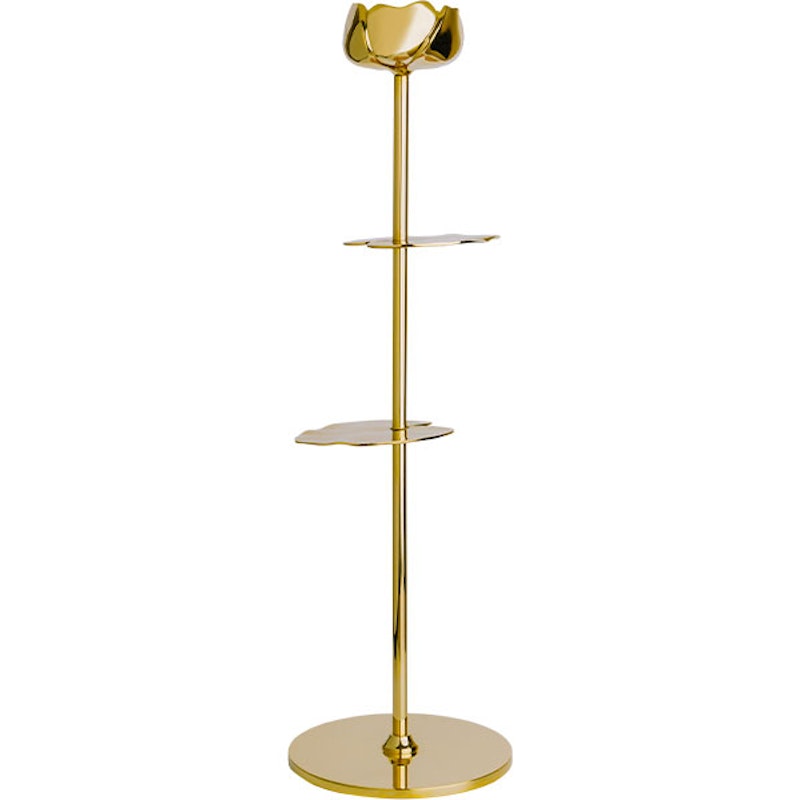 Ninfea Alta Candlestick Gold, 30 cm