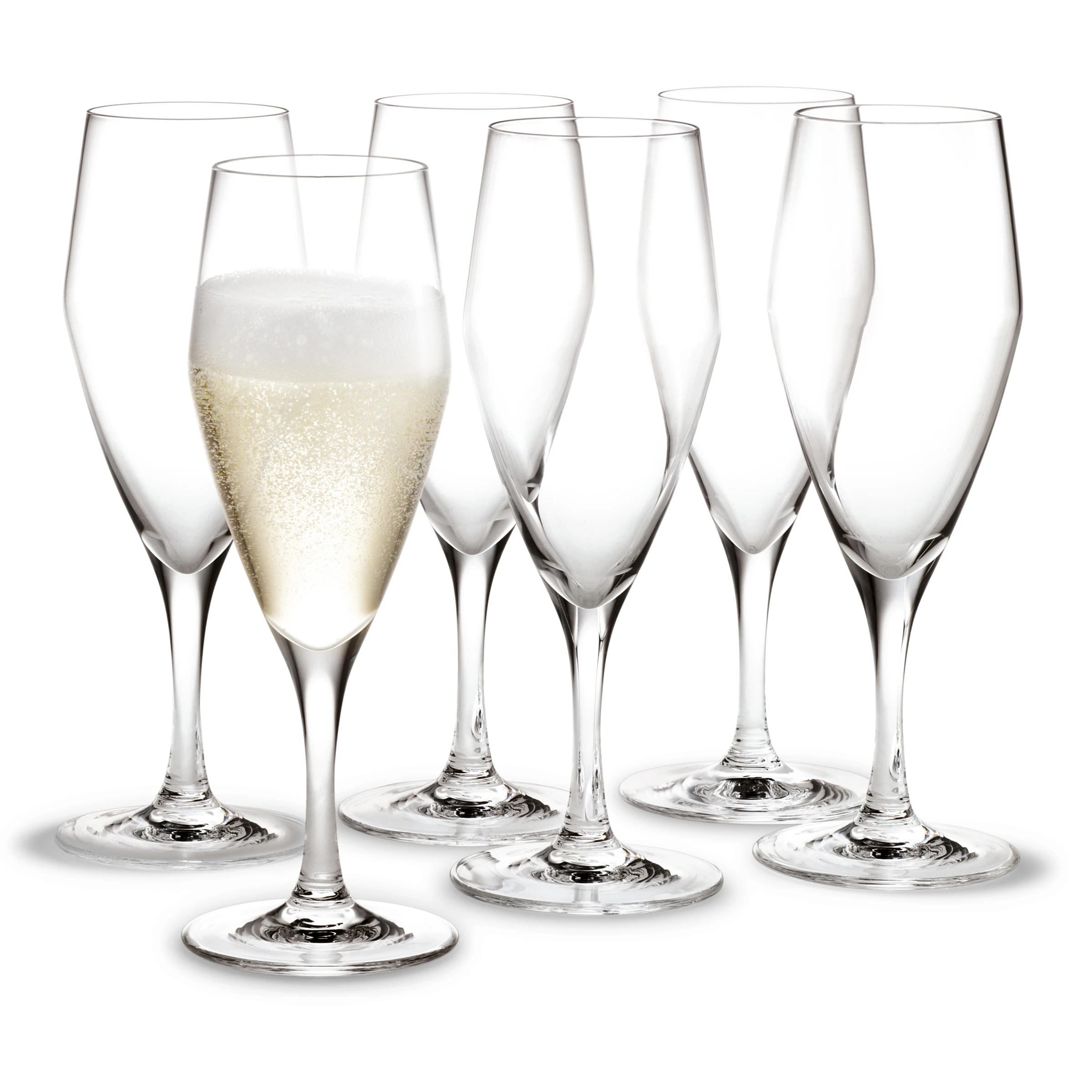Holmegaard Perfection Clear Champagne Glasses