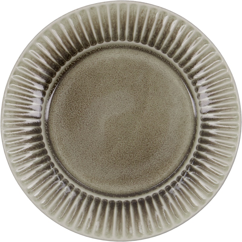 Pleat Plate 22 cm, Grey Brown
