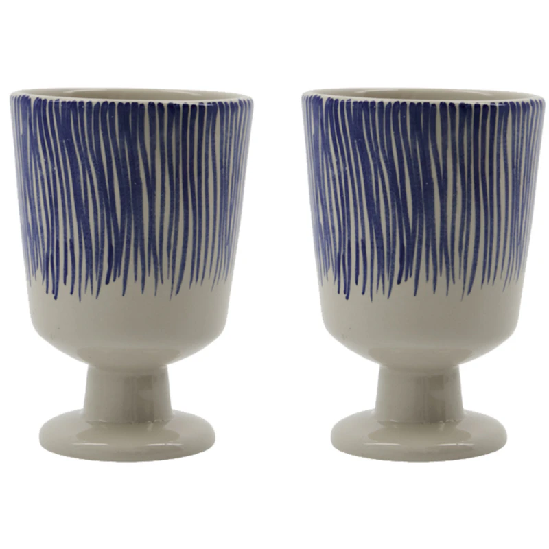 Diva Mug 2-pack With Foot, Blue