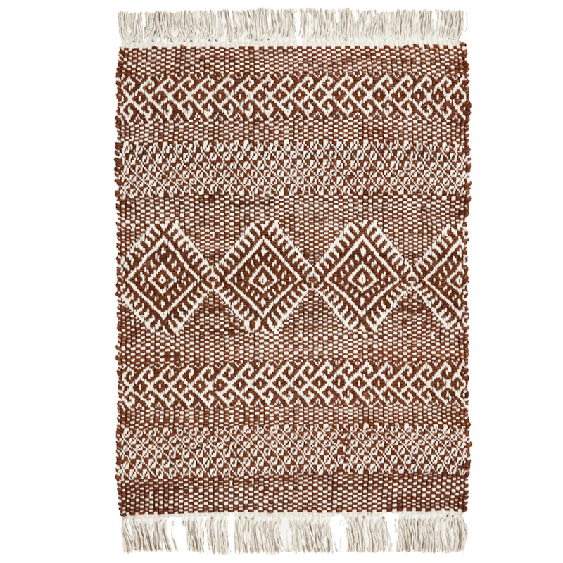 Ethnic Rug 60x90 cm, Brown/Nature