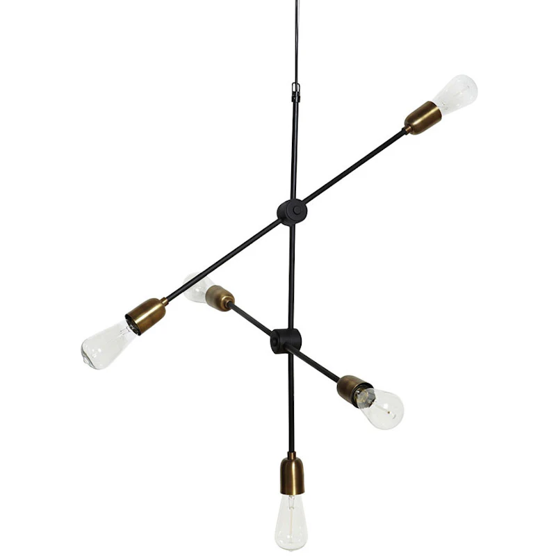 HDMolecular Pendant 78 cm, Brass / Black