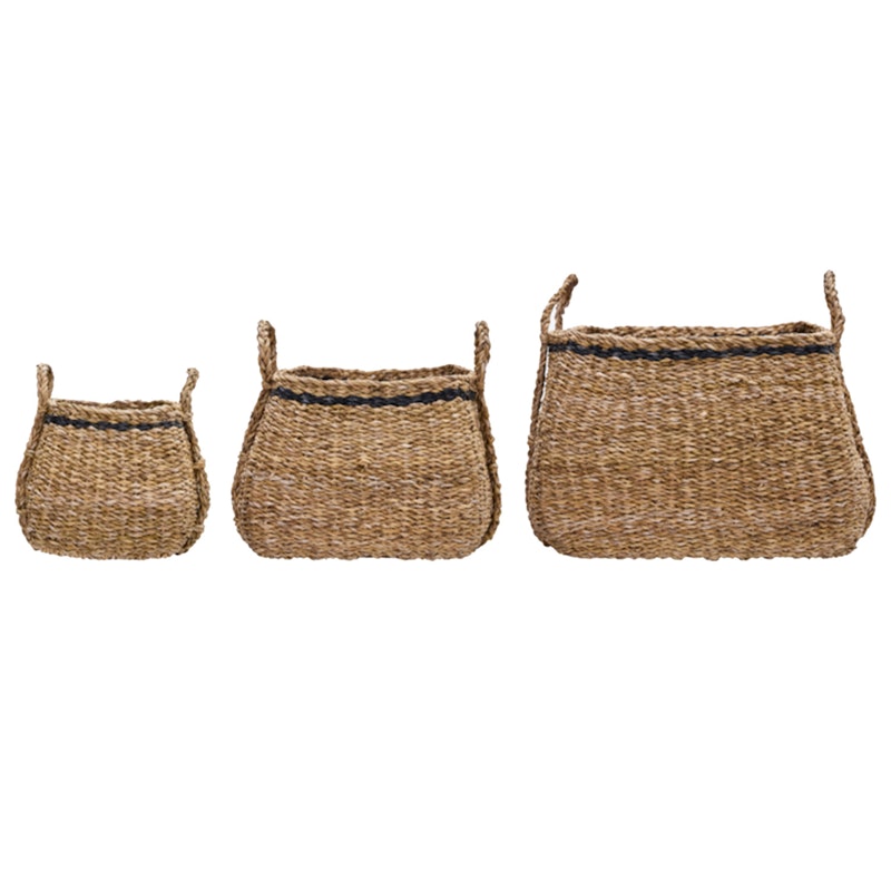 Laine Storage Basket 3-pack, Black/Nature