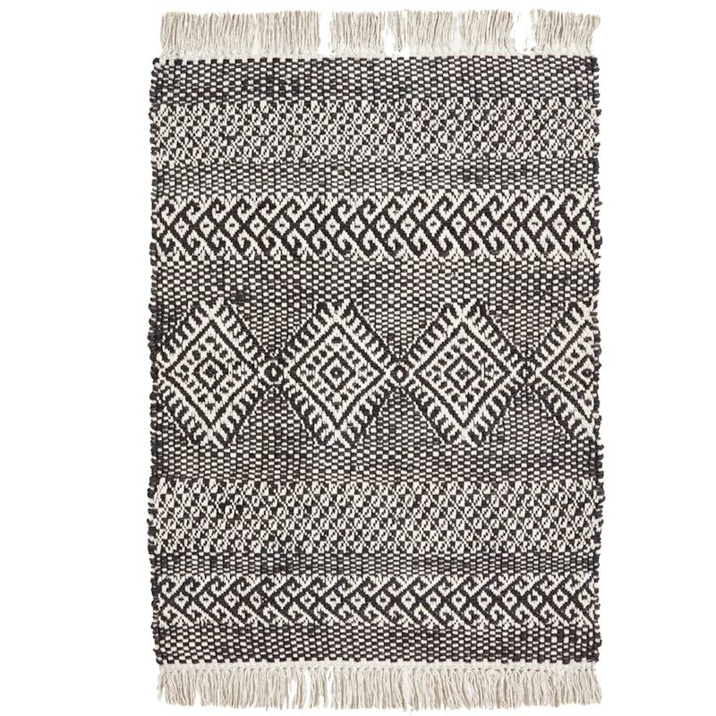 Ethnic Rug 60x90 cm, Black/Nature