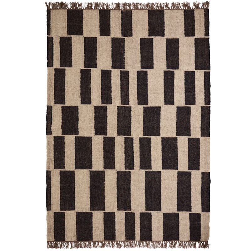 Graph Rug 160x230 cm, Black/Nature