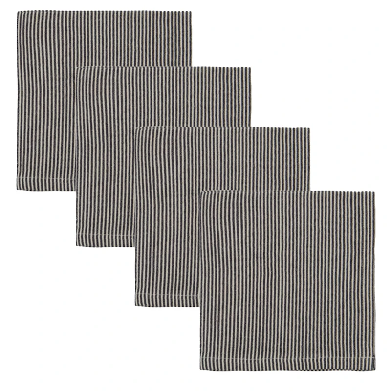 Block Napkin 40x40 cm 4-pack, Black / Sand