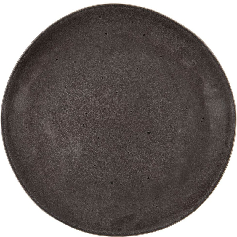 Rustic Dinner Plate Ø27,5 cm, Dark Grey Melange