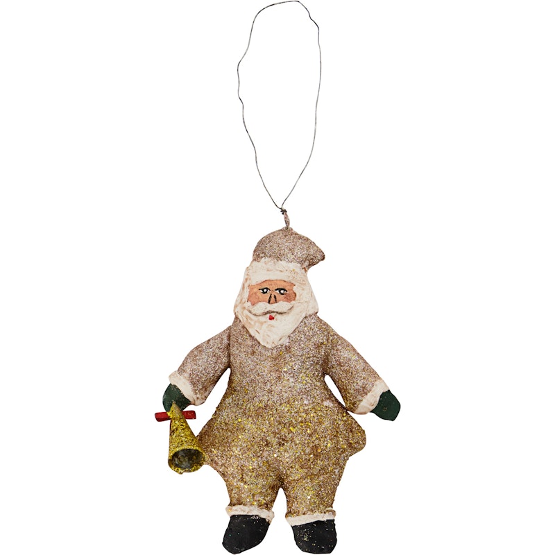 Santa Christmas Decoration 10x2x12 cm, Champagne